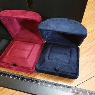 Коробка футляр для кольца замша