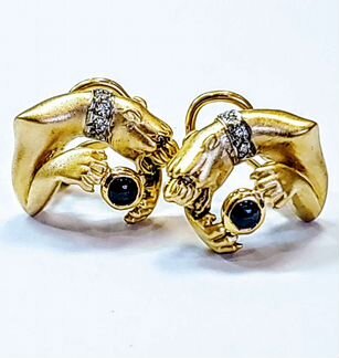 Золотые серьги carera