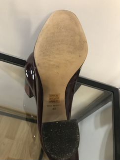 Бордовые туфли из лакированной кожи, размер 40