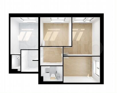 3-к квартира, 64.6 м², 18/25 эт.
