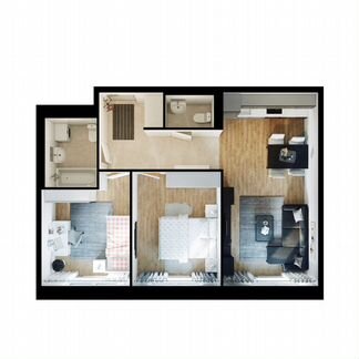 2-к квартира, 53.8 м², 15/25 эт.