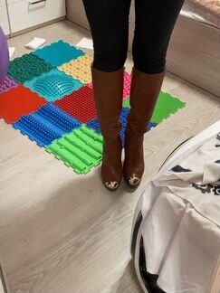 Сапоги кожаные весенние