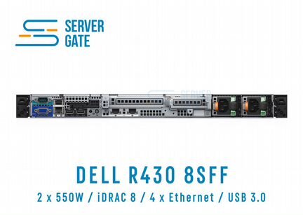 Dell R430 8SFF / 2xE5-2687Wv3 / 256 GB