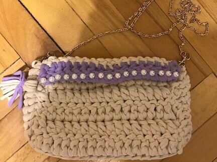 Сумка из трикотажной пряжи