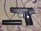 Страйкбольный пистолет браунинг мини с глушителем объявление продам