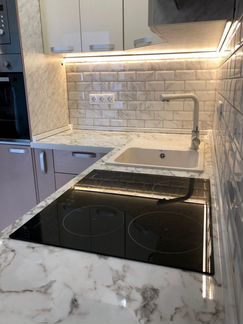 Кухня с итальянскими фасадами угловая новая