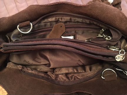 Женская сумка из натуральной замши