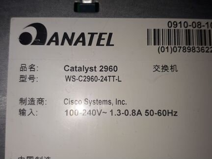 Cisco catalyst ws-c2960-24tt-l