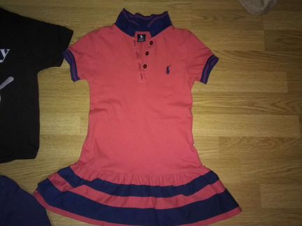 Размер 122. Футболка zara, платье polo, пижама. За