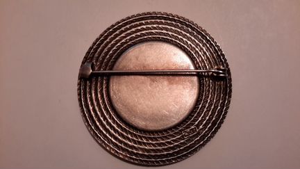 Брошь винтаж европа рубин с рубином большая клеймо