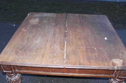 Антикварный обеденный стол,дубовый,раскладной