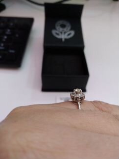 Золотое кольцо Эпл с якутскими Бриллиантами