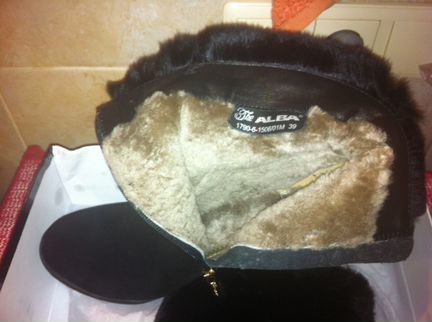 Alba ботильёны замша, мех, теплые, новые.39