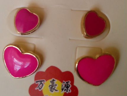 Серьги с розовым камнем