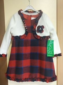 Платье-сарафан с болеро, новое теплое р.98-104