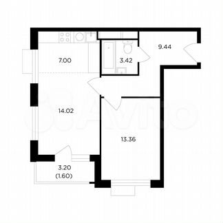 2-к квартира, 48.8 м², 10/27 эт.