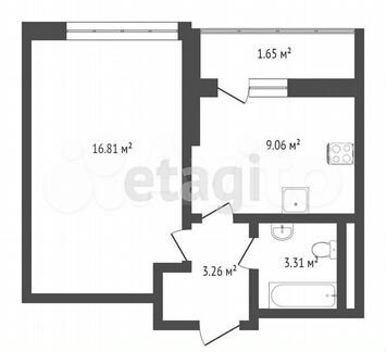 1-к квартира, 34.1 м², 8/22 эт.