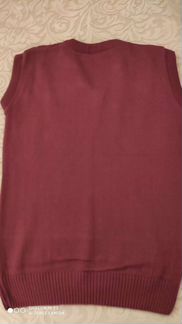 Жилетка(безрукавка) бордовая новая р.164-170