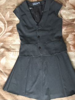 Серая Школьная форма на девочку 134 140 146 152