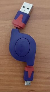 Кабель USB-microusb, самосворачивающийся