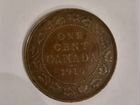 Монета Канада 1 цент 1916 год