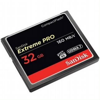 Карта памяти Compact Flash 32GB SanDisk Extreme Pro 160MB/s #sdcfxps-032G-X46