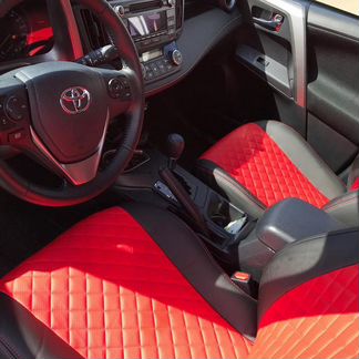 Модельные чехлы Тойота Рав4 из экокожи