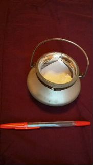 Подсвечник стекло и металл