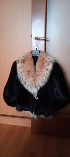 Полушубок норковый с варатником з рыси