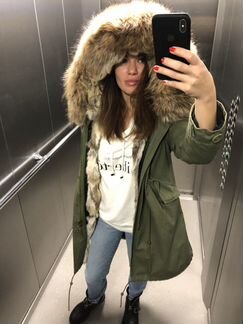 Парка с натуральным мехом лисы