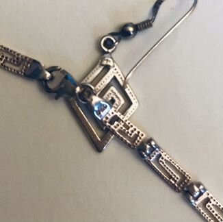 Колье и серьги из серебра