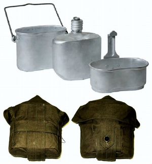 Котелок комбинированный десантный с фляжкой