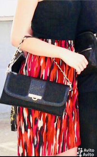 Сумка клатч dkny оригинал кожа текстиль как новая