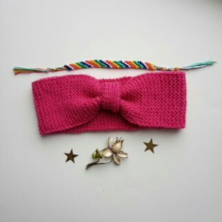 Детская повязка, вязанная