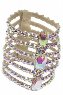 Браслет со стразами на руку (ручная работа)