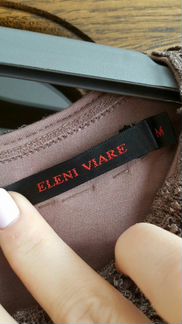 Вечернее патье Eleni Viare кофейное дизайнерское р