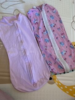 Пеленка кокон для новорожденной 2 шт