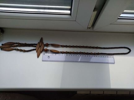 Бусы деревянные