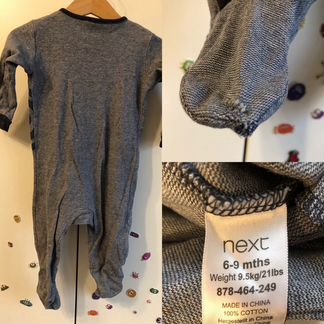 Комбинезон слип Next 6 месяцев с браком