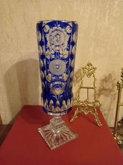 Ваза цветной хрусталь Германия 60 годов