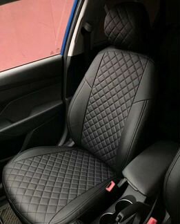 Чехлы для сидений hyundai solaris седан Ромб