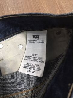 Джинсы levis 514 34x32