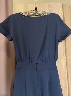 Комбинезон Zara с разрезом на спине цвета морской