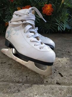 Коньки белые для девочки 18,4 см