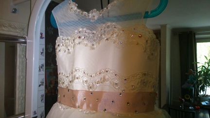 Потрясающе красивое бальное платье