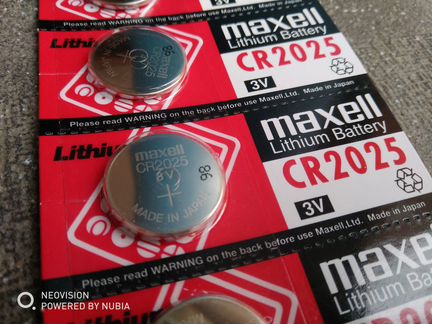 Батарейка Lithium Maxell cr2025 3V