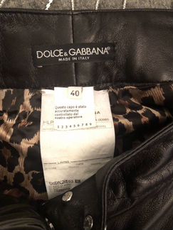 Кожаные брюки Dolce&Cabbana Оригинал