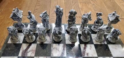 Шахматы Русские сказки каменные
