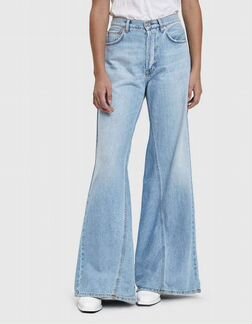 Джинсы ganni широкие 25-26 size blue