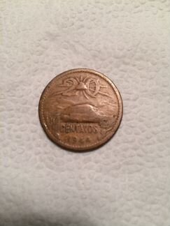 Мексика 20 центов 1944